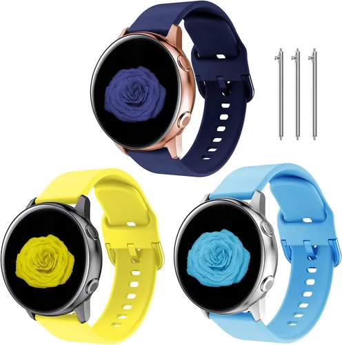 Vista 11 de TOOLAIK Correa de reloj de 0.78 pulgadas compatible con Samsung Galaxy Watch 4 de 1.575 pulgadas/1.732 pulgadas, correa de reloj Galaxy Active 2