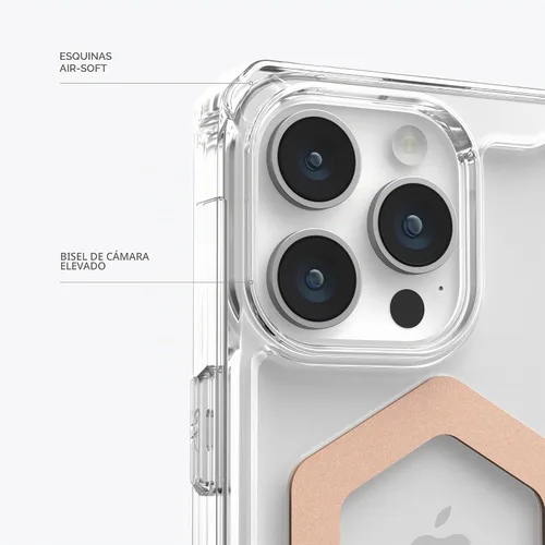 Vista 5 de UAG Plyo - Funda para iPhone 15 Pro Max, compatible con MagSafe, color Plyo - Hielo/Oro rosa