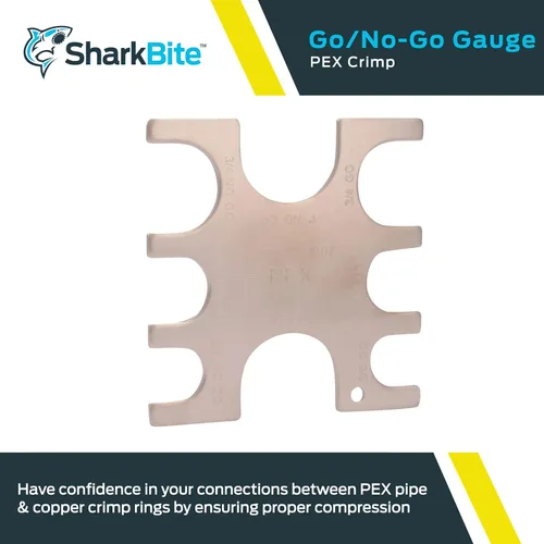 Vista 2 de SharkBite Herramienta de crimpado PEX de 3/8 de pulgada calibre Go / No-Go, accesorios de plomería, 23080