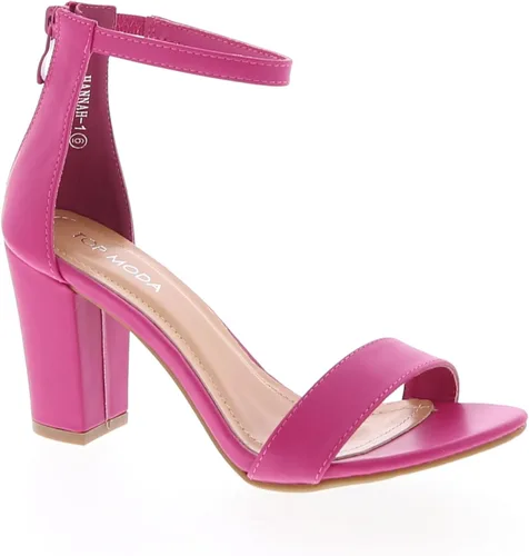 Vista 15 de TOP MODA Hannah-1 - Sandalias de tacón alto con tira en el tobillo elegantes, suela antideslizante, para boda, fiesta, baile de graduación Beige