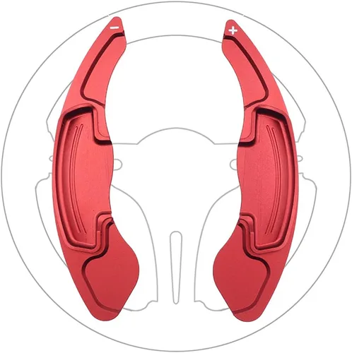 Vista 6 de Great-luck Juego de 2 extensiones de aluminio para palanca de cambios de volante (negro) para Honda Civic/Civic Hatchback