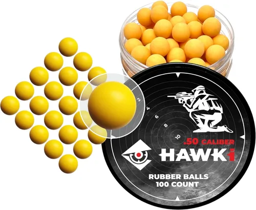 Vista 18 de Hawki - Pelotas de goma reutilizables de 0.50 o .43 cali, bolas de goma suave, menos letales para pistolas de paintball