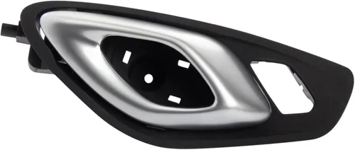 Vista 98 de TRQ Manija de puerta interior delantera izquierda cromada y negra para el lado del conductor compatible con Ford F-150 2012-2014