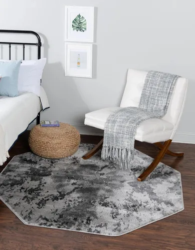 Vista 15 de Unique Loom Metro Collection - Alfombra de área (2 pies x 6 pies 9 pulgadas, gris claro)