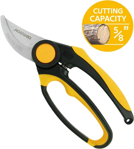 Vista 2 de Centurion Podadora de derivación de jardín de acero inoxidable 194 con cierre de presión, para ramas, tallos y árboles, herramienta manual