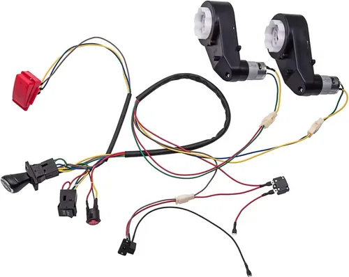 weelye Accesorios de bricolaje para niños, cables y caja de cambios, auto de juguete hecho a sí mismo de piezas, para coche eléctrico para niños
