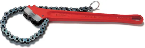Vista 2 de RIDGID 31330 Llave de cadena de 4-1/2 pulgadas 31100 Paquete de llaves de tubo recto de aluminio de 18 pulgadas