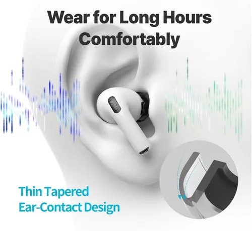 Vista 6 de XELASTEC - Reemplazo de 2 AirPods Pro 3 - Material adaptable al calor corporal, sello sin costuras, micro filtro de 12 agujeros, puntas