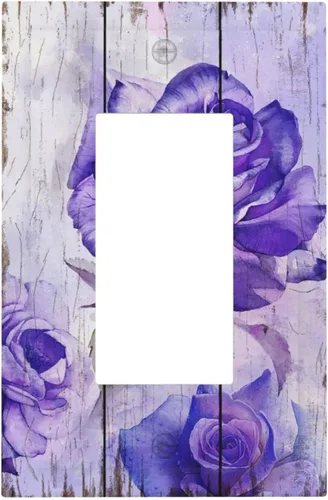 Vista 41 de Cubiertas de Tomacorriente 3D Árbol Morado 1 Gang Placa de Cubierta de Interruptor de Luz Dúplex Placas Decorativas de Pared Placa de Interruptor