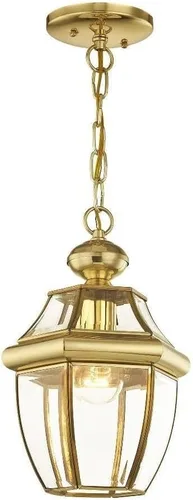 Vista 12 de Livex Lighting 2152-01 Monterey - Farol colgante para exteriores, 1 luz, latón antiguo