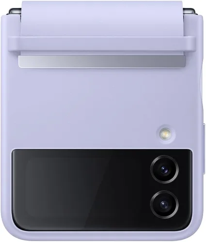 Vista 5 de SAMSUNG Funda protectora de piel para Galaxy Z Flip4, funda protectora de lujo con diseño de estilo delgado, embalaje a granel, color melocotón