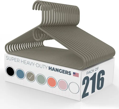 Vista 126 de Perchas Neaties de plástico muy duro, perchas de plástico para la ropa, ideales para el uso diario, perchas estándar para la ropa, hechas en EE.UU.