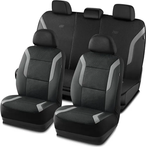 Vista 12 de Skechers Fundas de asiento de coche de espuma viscoelástica, fundas de asiento gruesas de malla Air Cool, juegos completos de asientos de coche