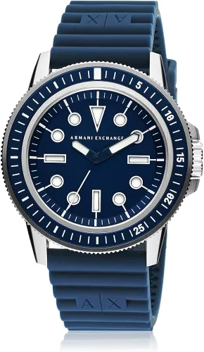 Vista 2 de Armani Exchange Men's Stainless Steel Dive Inspired Watch with Silicone Band or Steel Bracelet
