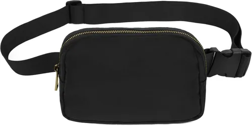 Vista 12 de VOROLO Riñonera para mujeres y hombres, bolsa cruzada, bolsa de cinturón con correa ajustable, Gris claro, Talla única