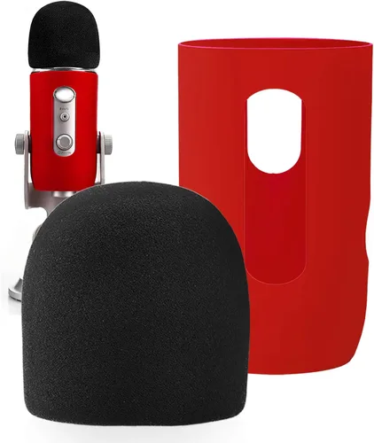 Vista 17 de YOUSHARES 2 piezas de filtro pop Blue Yeti para micrófono Blue Yeti, pantalla de espuma Yeti con gato muerto Blue Yeti cubierta de micrófono