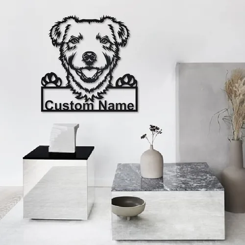 Vista 36 de Letrero de madera personalizado de perro Airedale Terrier Letrero de madera personalizado Airedale Terrier Airedale Terrier divertido Regalo