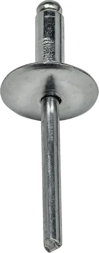 Vista 4 de Fastenere Remaches de brida grande – 3/16" x 3/8" (50 piezas) resistentes, de extremo abierto, resistente a la corrosión de aluminio, alta