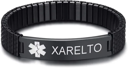 Vista 10 de Pulsera extensible de identificación para alerta médica, de acero inoxidable, unisex, para hombre y mujer (grabado gratuito)