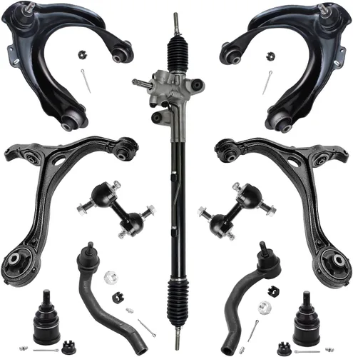 Vista 99 de Detroit Axle - Kit de suspensión frontal de 10 piezas para Ford Focus C-Max 13-18, 2 brazos de control inferiores, 4 barras de acoplamiento
