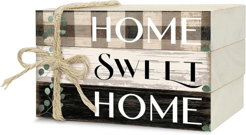 Vista 7 de Mini libros decorativos para decoración del hogar, pequeña pila de libros de madera para decoración de mesa, libro de decoración del hogar