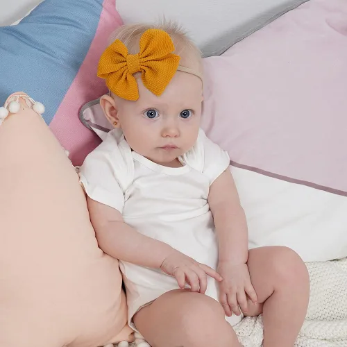 Vista 6 de jollybows 40 piezas lazos para el cabello para bebés niñas diadema banda de cabello de nailon elástica accesorios para el cabello para niños bebés