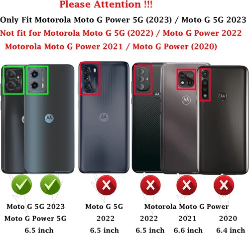 Vista 2 de Funda para Moto G 5G 2023 / Moto G Power 5G 2023: funda protectora de doble capa de servicio pesado resistente para teléfono celular a prueba