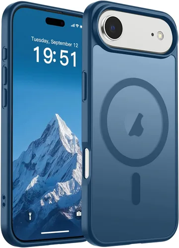 Vista 42 de SUPFINE - Funda magnética para iPhone 14 Pro Max (compatible con MagSafe), (protección contra caídas de grado militar de 10 pies), delgada, Negro