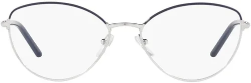 Vista 2 de Prada PR 62WV - 09R1O - Marco de gafas BLUETTEPLATA con lente DEMO 2.165in, Azul y plateado.