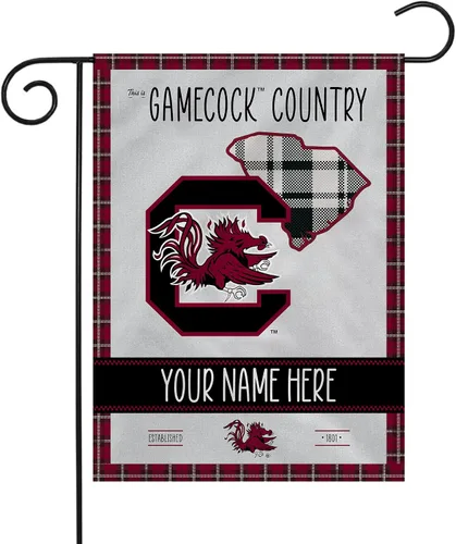 Vista 84 de Rico Industries NCAA Country - Bandera de jardín personalizada con diseño a cuadros