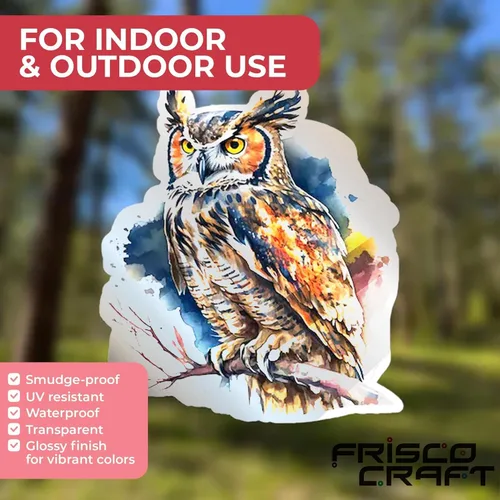 Vista 4 de Frisco Craft Rollo de laminado autoadhesivo transparente - Hojas de laminado autoadhesivo - Vinilo transparente para calcomanías, pegatinas y más