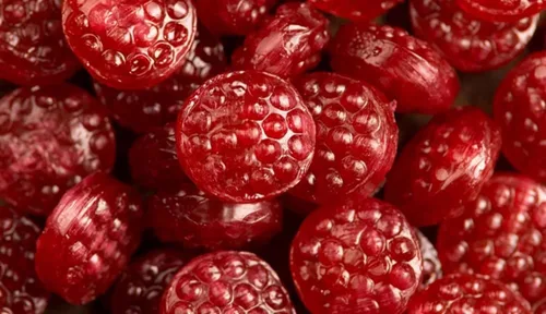 Vista 3 de By The Cup Caramelo duro relleno de frambuesas rojas, 2 libras