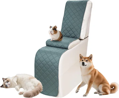 Vista 117 de Fundas impermeables para sofá reclinable seccional en forma de L, 7 piezas, antideslizantes, lavables, juego de fundas reclinables para mascotas