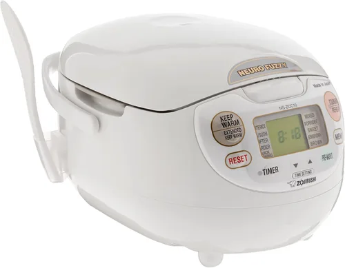 Zojirushi Arrocera y calienta arroz Neuro Fuzzy, 512tazas (crudas), calidad premium, color blanco, Blanco