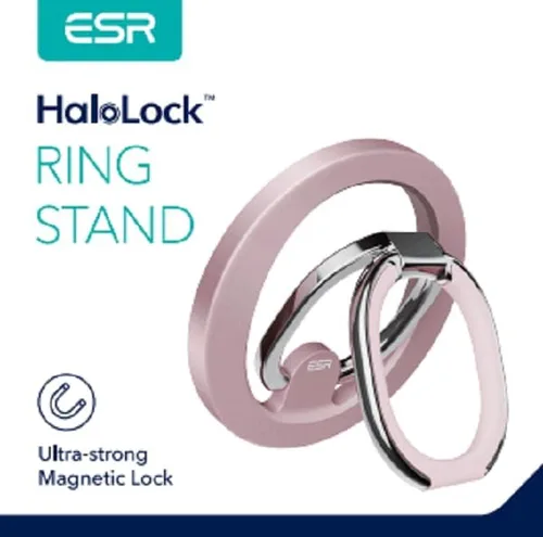Vista 10 de ESR Soporte magnético para anillo de teléfono (HaloLock), compatible con soporte de anillo MagSafe, agarre magnético para teléfono con soporte