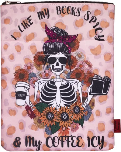 Vista 7 de LParkin So Many Books So Little Time Death by TBR - Funda para libros para lectores, funda de libro de tapa blanda con cremallera