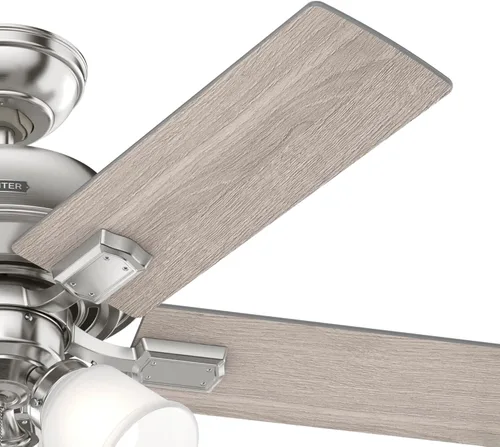 Vista 12 de Hunter Fan Company 51789 Crystal Peak - Ventilador de techo, níquel cepillado