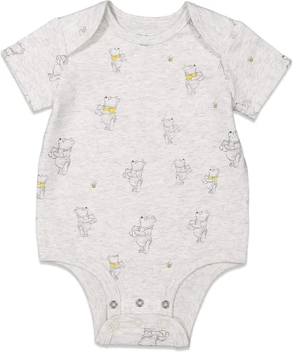 Vista 3 de Disney Body unisex de algodón elástico orgánico de manga corta para bebé (paquete de 3)