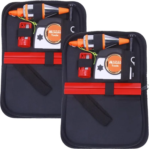 Vista 8 de 2 piezas de plomada magnética - 10.7 oz (305g) Plumb Rite con cuerda de 14.5 pies (4.5m), sacapuntas, 2 lápices, carrete de línea utilizado