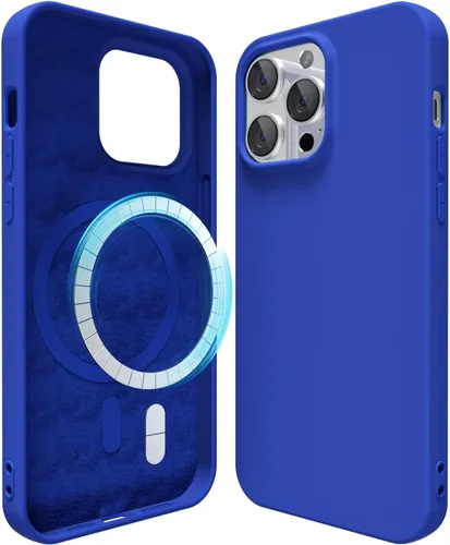 Vista 9 de oakxco Funda de silicona para iPhone 12 Pro Max, magnética, compatible con carga inalámbrica Magsafe, cubierta protectora de goma suave y delgada