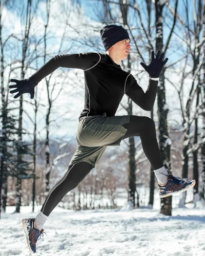 Vista 5 de Liitrsh Juego de 4 piezas de ropa interior térmica para hombre, ropa interior larga con forro polar, capa base de secado rápido, parte inferior