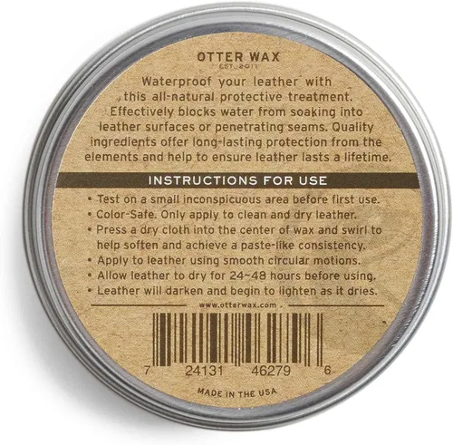 Vista 2 de Otter Wax Cera para botas 2 onzas Impermeabilizante de cuero natural Fabricado en Estados Unidos