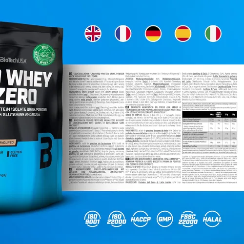 Vista 4 de BioTech USA Iso Suero de Leche Zero – Galletas & Cream – 500 g bolsa por BiotechUSA
