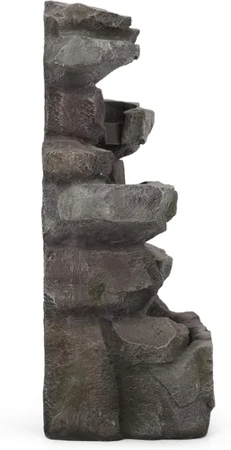 Vista 6 de Christopher Knight Home Fuente Candler para exteriores, gris piedra