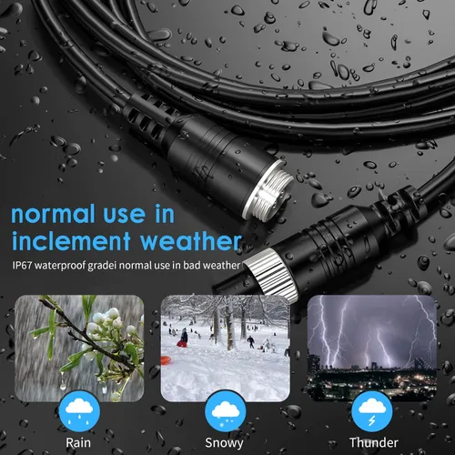 Vista 5 de EKYLIN - Cable de extensión de vídeo para coche, 4 pines, resistente al agua, a prueba de golpes, para cámara de visión trasera CCTV, camión