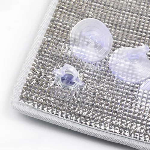 Vista 2 de Película reflectante para ventana, película de privacidad totalmente opaca para ventana, barrera radiante impermeable e insonorizada, bloqueo UV