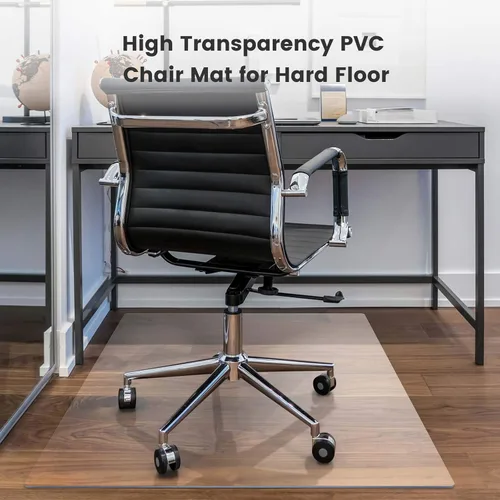 Vista 8 de Yecaye Tapete para silla de oficina para suelo de madera dura, 30 x 48 pulgadas, alfombrilla transparente para silla de escritorio, protector
