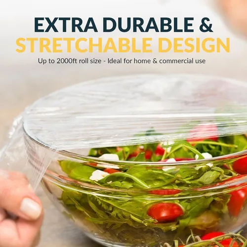 Vista 4 de PAMI Envoltura de plástico transparente para alimentos, 12 pulgadas x 2000 pies, envoltura de plástico para restaurante sin BPA con caja