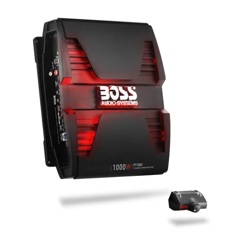 BOSS Audio Systems PT1000 Amplificador de coche de 2 canales - 1000 vatios, rango completo, clase A/B, 2-8 ohmios estable, fuente de alimentación