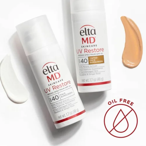 Vista 5 de EltaMD UV Restore,Face Sunscreen, SPF 40, Mineral Sunscreen for Sun Damaged Skin Repair, Anti-Aging Zinc Oxide Sunscreen Formula